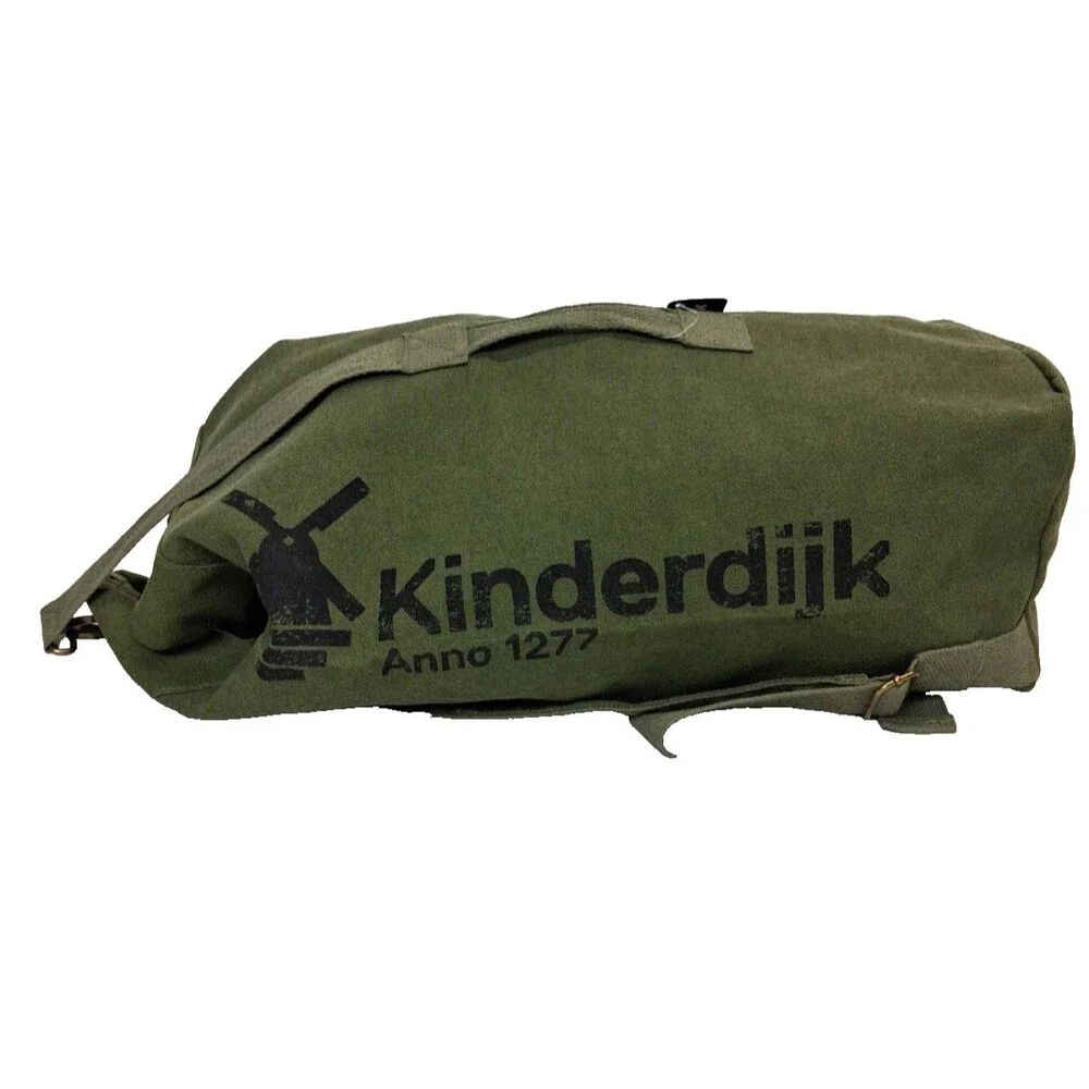 Kinderdirk NWT Canvas Army Green Logo Shoulder/ Backpack Duffel Sailor's Bag